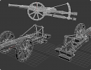 3D модель  Средневековая пушка 