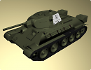 3D модель  танк т-34 