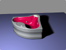 3D модель  Угловая ванна с джакузи 